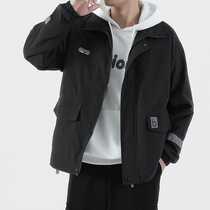 Reflective jacket mens autumn new trend brand loose hip-hop national trend tooling casual sports windbreaker youth jacket