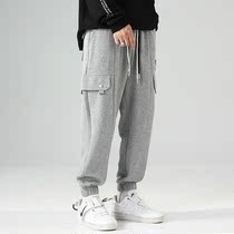 2021 Sports pants mens loose leggings spring and autumn pants casual gray American training pants basketball pants