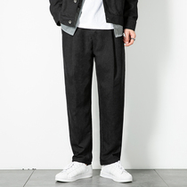 2021 Corduroy pants Spring and autumn straight couple wide-leg tooling trousers mens and womens loose casual pants trend