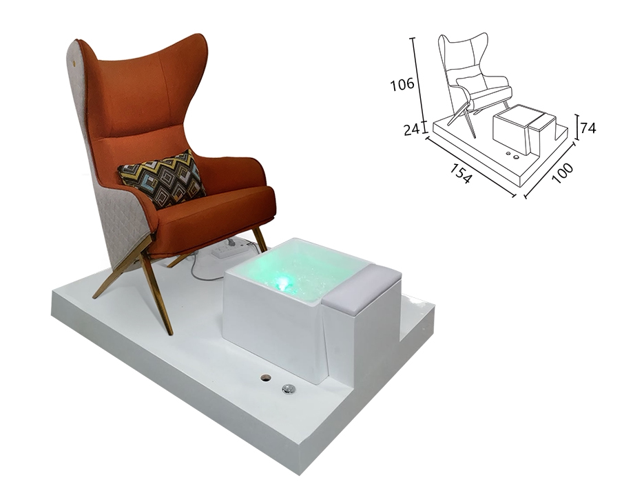 Minima Style Beauty Chia Pedicure Foot Foot Bath Hydrotherapy SPA Massage Chair Hand Foot Care Special Sofa Mealshop Furniture 