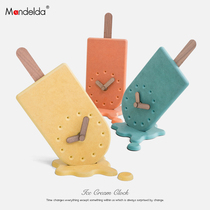 Mandelda Nordic Style Days Style Cartoon Desktop Seat Bell Personality Children Bedroom Silent Clock Headboard Bell