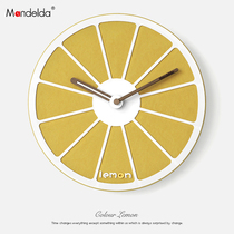 Mandelda clock light luxury hanging clock creative art living room clock hanging wall quartz decoration mute modern Nordic