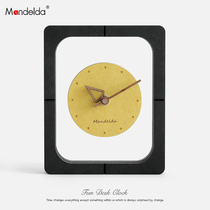 Mandelda Nordic Light Extravagant Pendulum Clock Desktop Pendulum Desktop Personality Creative Seat Clock Living Room Home Fashion Childrens House