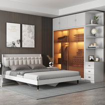 Light luxury bedroom furniture set combination master bedroom double bed and wardrobe dressing table full wedding whole suite