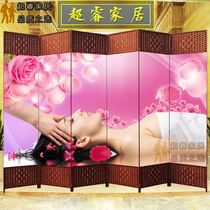 Chinese beauty health screen partition folding screen living room simple modern fashion fabric porch partition decoration Mobile