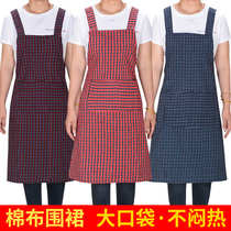 Home Braces Apron Kitchenette Cooking Adults Sleeveless Hood Clothes Men And Women Workwear Thickened Pure Cotton Apron Send Moms