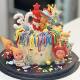 Trendy Blind Box Bubble People Cake Decoration Figurines, Cute Cartoon Bubble People Children's Birthday Baking Toppers