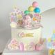 Trendy Snake Baby Cake Decoration Topper Zodiac Snake Boy Girl Children's Birthday Dessert Table Insert Sign