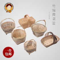 Handmade bamboo basket home shopping basket egg basket basket fruit basket storage basket bamboo basket