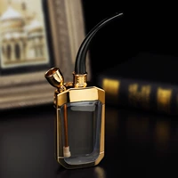 H816 Золотая ремешок кожаная трубка (измельченный дым/густой дым/тонкие сигареты за горшок и три использования)