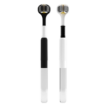 Three-sided toothbrush for adults with soft bristles fully wrapped without dead ends three heads for men and women special for students and couples home wear