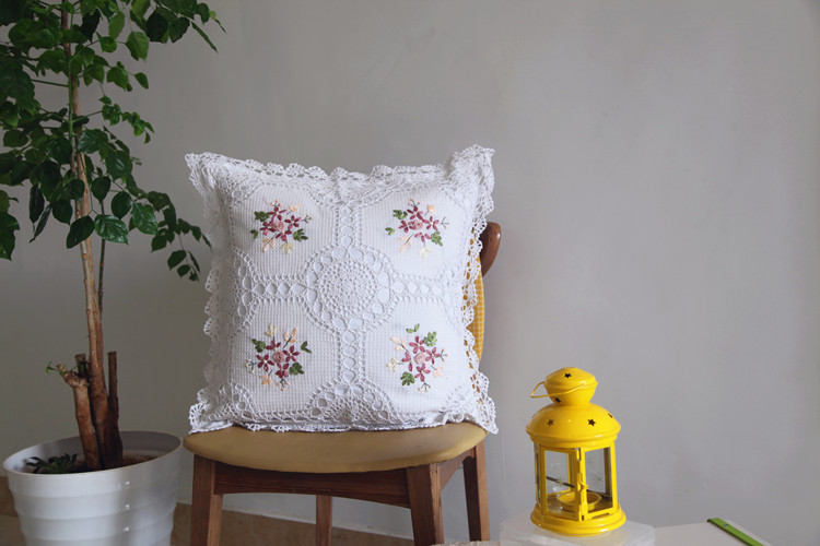 Gối không lõi Square 50 * 50 Gối gối thêu giải phóng mặt bằng thương mại nước ngoài vòng ghế đệm vải đệm lót ghế tựa lưng