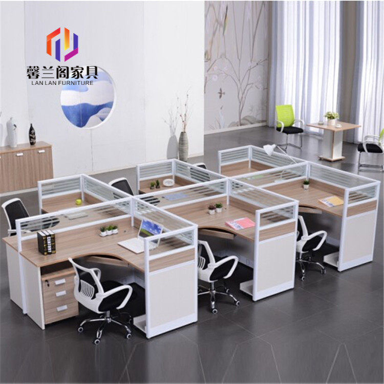 Staff Desk Brief Hyundai 4 6 People Work Table Company Employee Screen Partition Wall Desk Composition