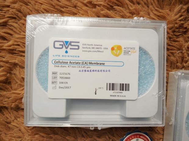 美国GVS 乙酸/醋酸纤维微孔滤膜 47mm 0.2um 1213804 白色100片装