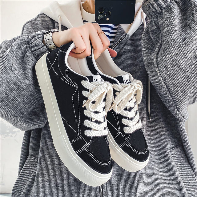 Summer skate shoes for men, breathable, Korean version, trendy, versatile, personalized, trendy brand canvas shoes, ins, Hong Kong style, students trendy shoes