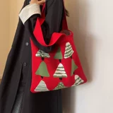 Трикотажная сумка через плечо, вместительная и большая сумка на одно плечо, городской стиль