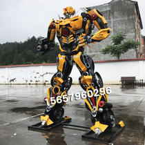 Metal Iron Large Transformers Bumblebee Optimus Prime Fighting Robot Model Plaza Shopping Mall ornaments