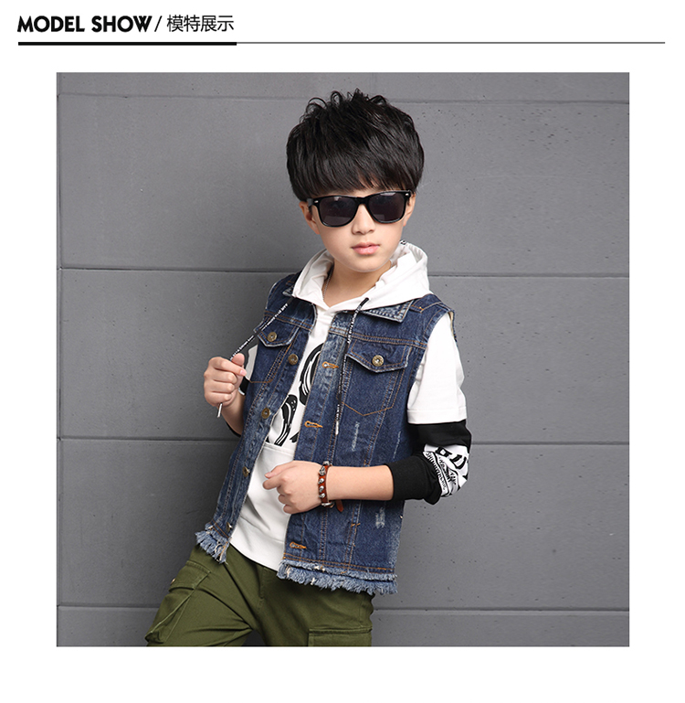 Gilet garcon en Toile de coton - Ref 2067976 Image 13