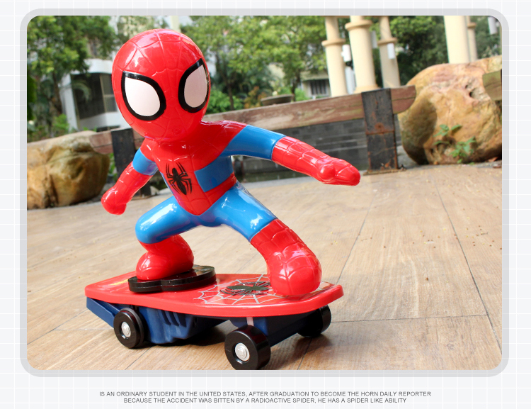 Skateboard Spiderman Đồ Chơi Xe Hơi Tumbler Diễn Viên Đóng Thế Điều Khiển Từ Xa Car Charger Xe Đồ Chơi Trẻ Em Món Quà Cậu Bé 4 Tuổi