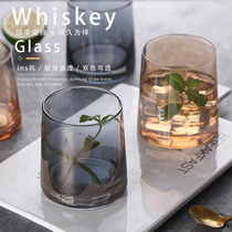 Jin Wuyuan simple household glass water cup ins wind European Western wine glass Whiskey transparent beer cup