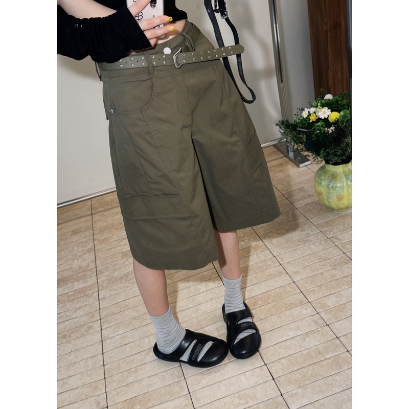 6.8/“Maid-Like Work Pants” Elegant yet Powerful Lyocell Cotton Casual Line-Patterned Belt Work Pants 6.8/“Maid-Like Work Pants” Elegant yet Powerful Lyocell Cotton Casual Line-Patterned Belt Work Pants