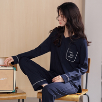 2022 New pyjamas ladies spring and autumn in pure cotton long sleeve summer and thin autumn and winter full cotton home suit suit