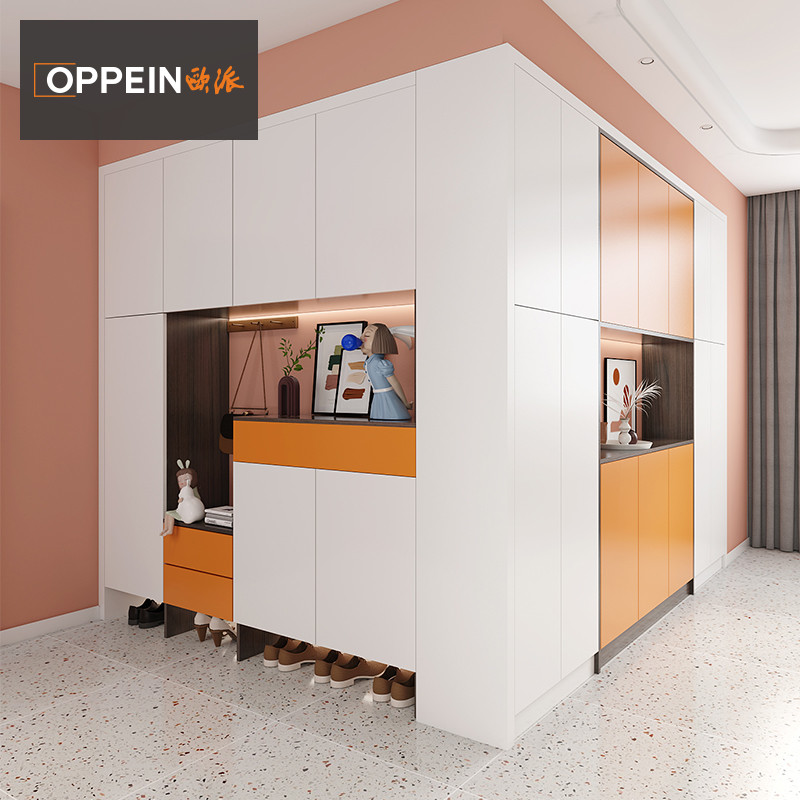 Oupai home shoe cabinet to the top entrance cabinet whole house custom cabinet Overall shoe cabinet home cabinet Shoe and hat cabinet custom