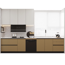 欧派橱柜定制家用厨房整体厨柜灶台一体柜开放式石英石台面橱柜