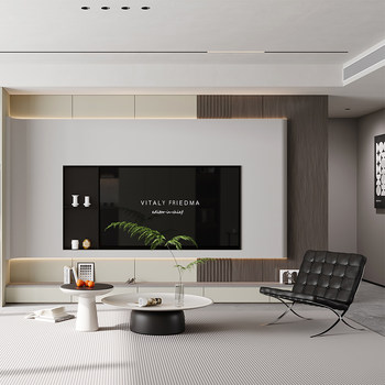 Official oppein customized tv cabinet 2025 new living room home floor-standing tv background wall cabinet storage storage