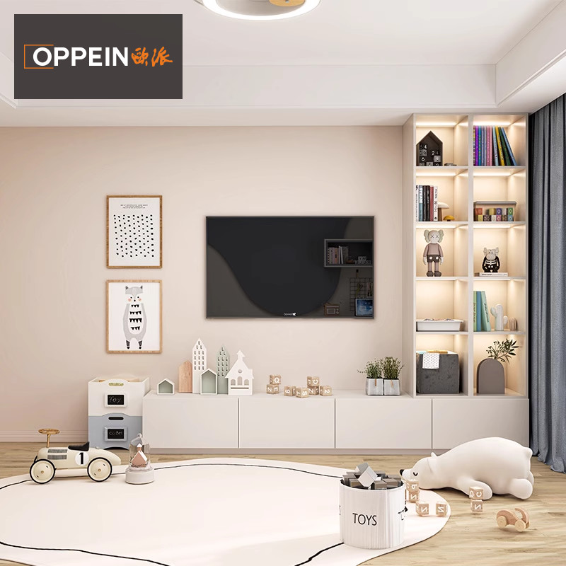 Opie Custom TV Cabinet Bookcase Small Bedroom room Home Children's room Full house Custom wardrobe locker-Taobao