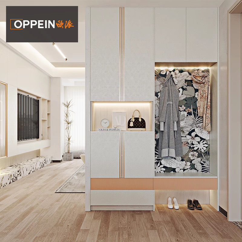 Opie Shoe Cabinet Custom Doorway Home Integrated Genguan Cabinet Large Capacity Entrance shoes cabinet Contained Storage Lattice Cabinet-Taobao