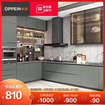 European cabinet custom-made overall assembly stove cabinet Prepaid Gold quartz stone countertop antibacterial kitchen kitchen cabinet Tanggula