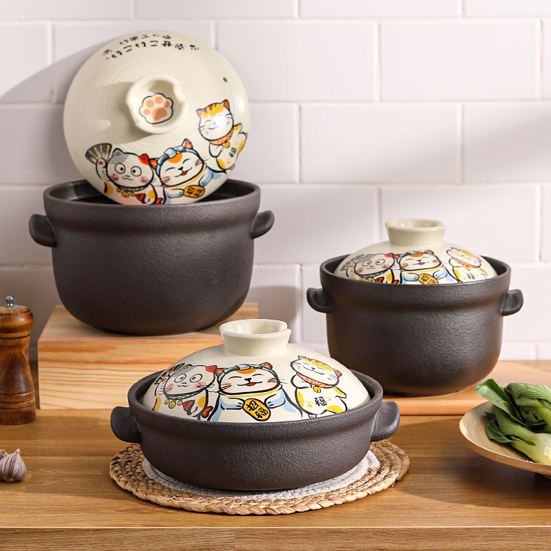 Sun-style casserole saucepan home gas cooker soup gas cooker special ceramic high temperature resistant saucepan rice sand pan small number-Taobao