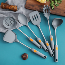 Silicone Pan Shovel Soup Spoon High Temperature Resistant Kitchen Cooking Home Non Stick Pan Special Shovel Fried Vegetable Small Shovel Kitchenware Suit