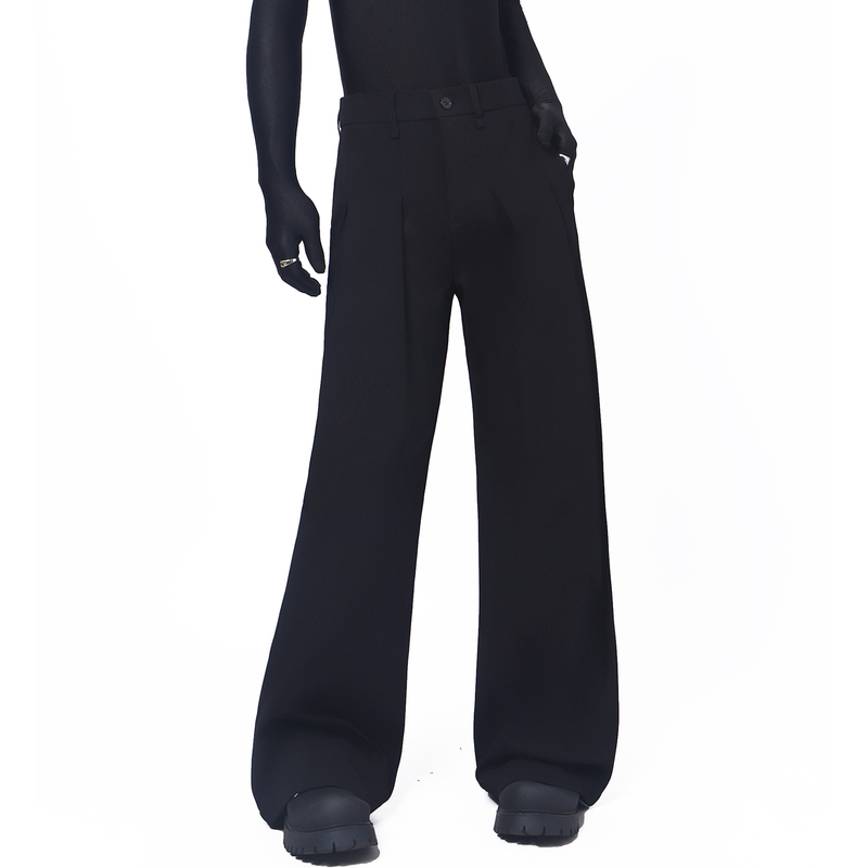 Blackclothes American-Style Unique Burgundy Versatile Casual Pants for Men and Women, Simple Solid Color Loose-Fitting Versatile Long Pants