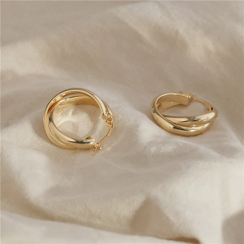 Advanced Lukewarm ~ Light Lavish Fashion ~ Retro Circle Earrings Inins Small Crowddesign Sensation Net Red Temperament Tide