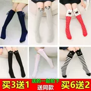 Mùa xuân và mùa thu Trẻ em Bít tất Cotton Các cô gái Hàn Quốc ống qua đầu gối Chân bé Một nửa vớ mới