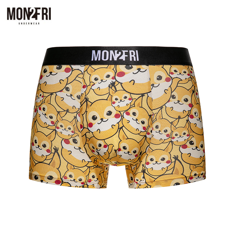 Mon2Fri Men's Underwear Cartoon Cute Fun Trendy Valentine's Day Underwear Couple Gift Boxer Briefs Square Briefs