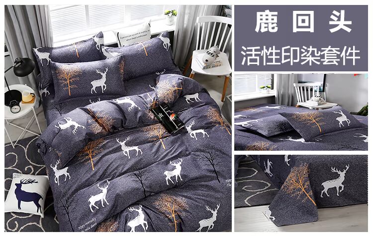 Tầng khăn trải giường ký túc xá ba mảnh sinh viên 1,2 triệu một mét hai mươi lăm đơn đôi phim hoạt hình là một giấc mơ chăn mền - Khăn trải giường thảm trải giường mùa hè
