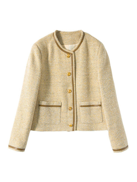 Xiaoxiangfeng short coat women's 2022 spring and autumn new temperament is thin and high-end fried street tweed short top women