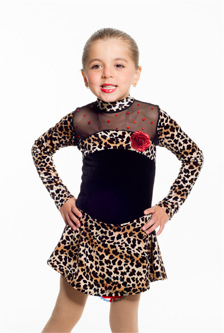 (Jersey Custom) Children's figure skating training suit performance suit BAO WEN series of ice skirts