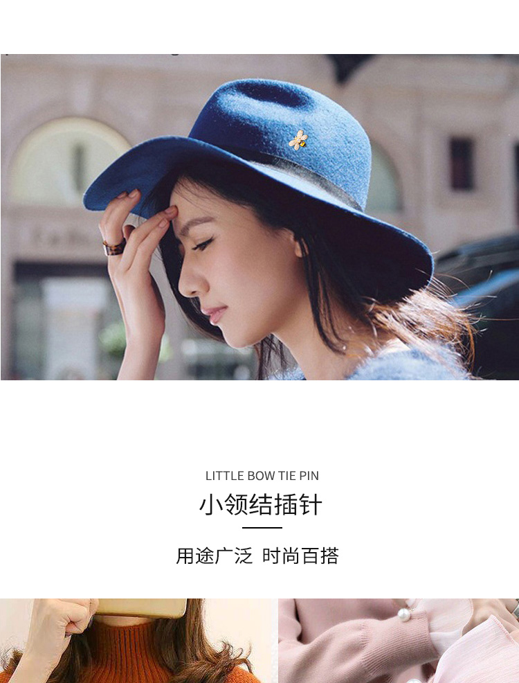 Hàn Quốc Crystal Trâm Nữ Corsage Phụ kiện Cổ áo Nhỏ Áo len cardigan Khóa Chống Ánh sáng Pin Ghim Trang trí trâm hoa cài áo