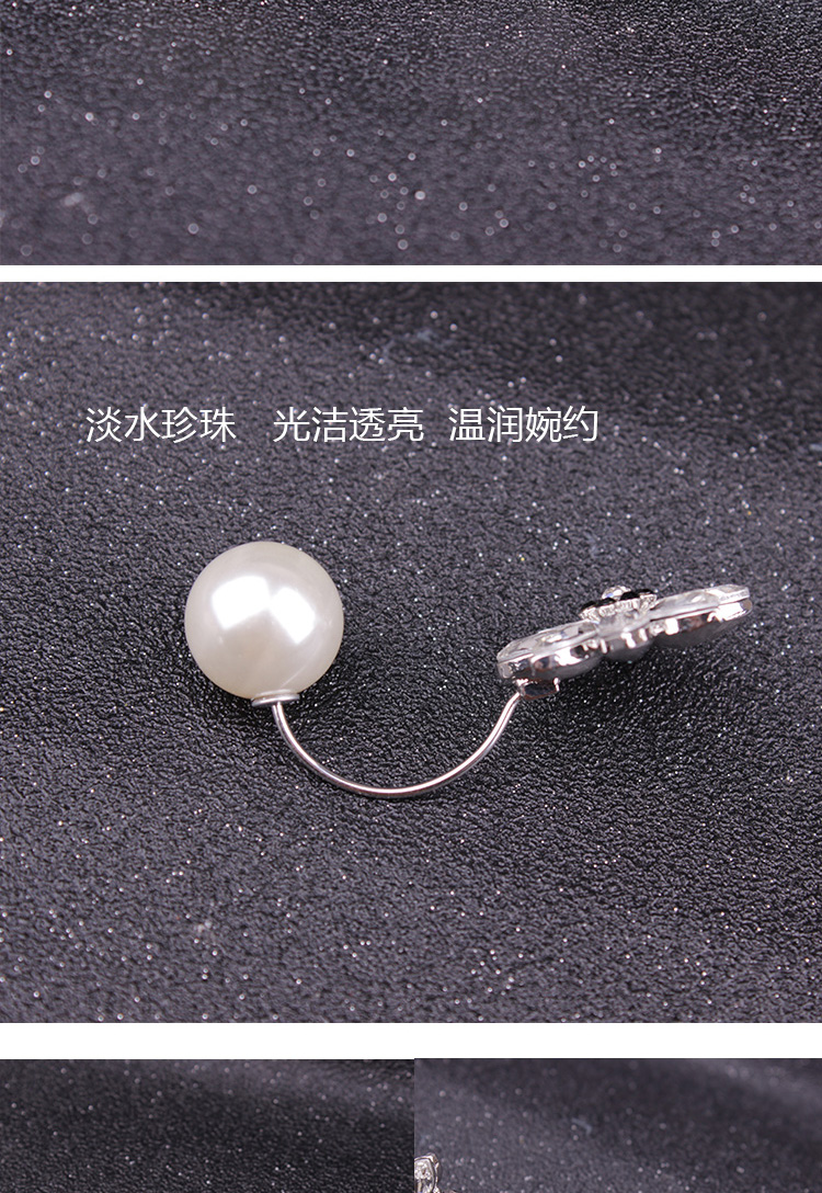 Nhật bản và Hàn Quốc cao cấp pha lê cổ áo pin áo ngọc trai cổ áo hoa đơn giản cardigan pin chống ánh sáng trâm khăn choàng khóa phụ kiện huy hiệu