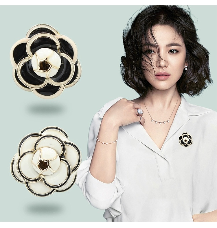 Nhật Bản Hàn Quốc Khí quyển Trâm Ngọc trai Trâm cardigan Áo len cổ lọ Quần áo len nhỏ Pin Shawl Khóa Set Phụ kiện Phụ nữ