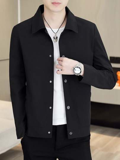 BOLDBABE Jacke 2025 Frühling und Herbst Neue männer Einfarbig Jacke Jugend Mode Casual Alle-spiel Tops Männer