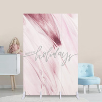  Simple modern screen folding mobile entrance fabric partition Living room Bedroom small apartment fashion office folding screen