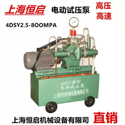 Electric pressure test pump Pipe pressure test machine Dish cylinder high pressure water pipe pressure machine 4DSY-25-800 kg Hengqi