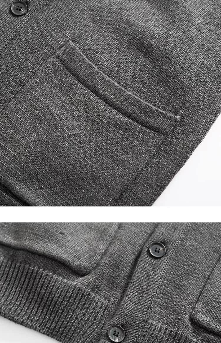 Hummer Nhật Bản áo len retro cận cảnh áo khoác cardigan áo len nam thương hiệu thủy triều V-cổ rắn màu ao đôi