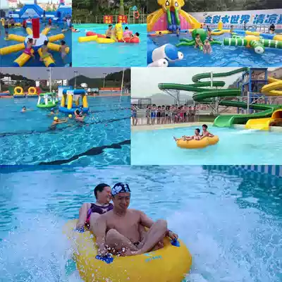 Large mobile inflatable iceberg cast blue frame seesaw water park children's pool indoor rock climbing dolphin props