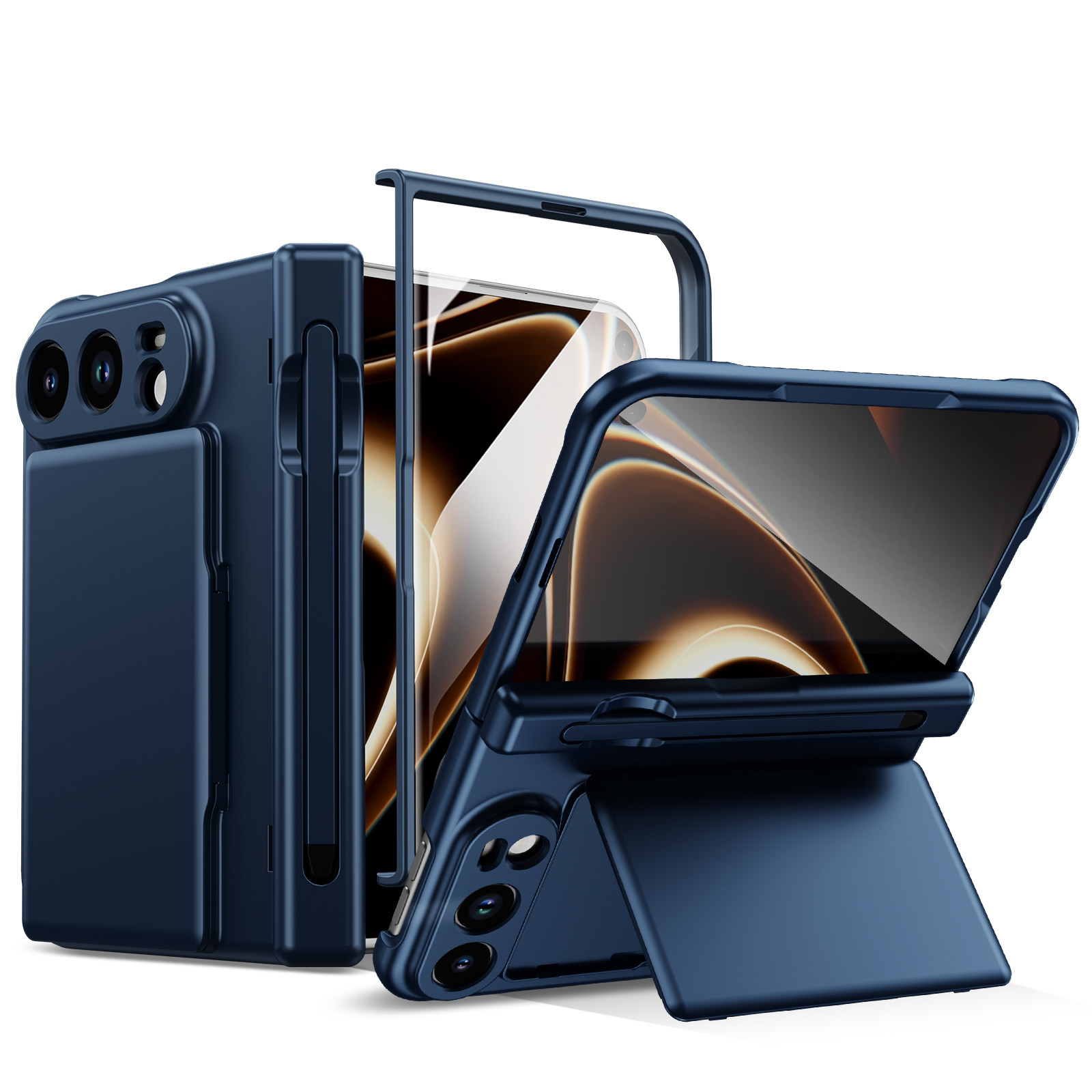 Style 4 — Card Holder Pen Slot Stand Hinge iPhone Case
